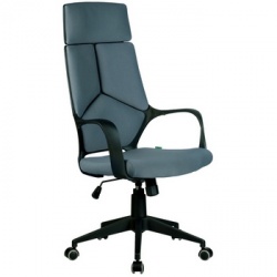 Операторское кресло «Riva Chair 8989 Черный пластик/серая ткань»
